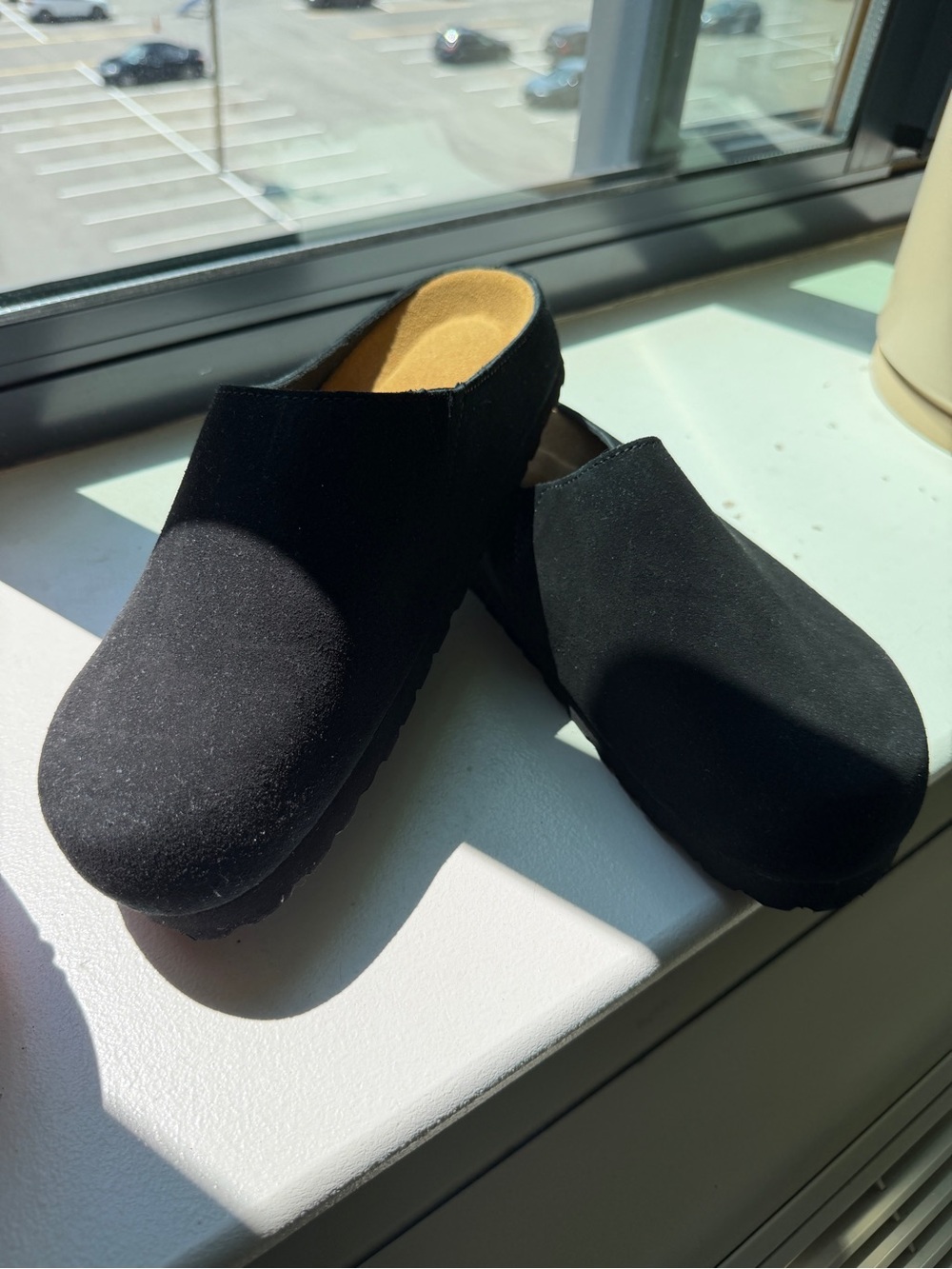 Cushionaire Black Slip-On Suede Clogs - Lightweight Everyday Mules